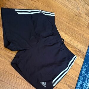 Adidas Black Shorts with White Accents
